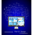 business solution and idea conceptual background vector image vector image