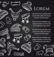winter accesorises chalkboard poster vector image vector image