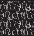 abstract face seamless pattern vector image vector image