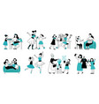 mother and daughter family time female hobbies vector image vector image