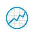 circle statistic grid rising up symbol design vector image vector image