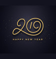happy new year 2019 wishes typography vector image