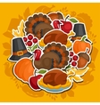 happy thanksgiving day background design vector image