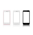 colorful mobile phone with blank screen realistic vector image