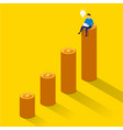 flat design concept businessman success sit vector image