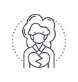 illness icon linear isolated thin vector image vector image