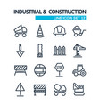 industrial and construction tools collection icons vector image