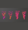 live like social media reactions set of gradient vector image