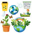 save the earth graphics and icons collection vector image vector image