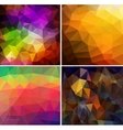 set of four colorful abstract geometric background vector image vector image