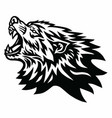 angry wolf logo mascot design vector image