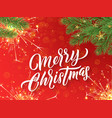 merry christmas calligraphy lettering and xmas vector image