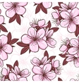seamless pattern with cherry blossom vector image vector image