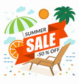 summer sale banner special offer template vector image
