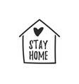 stay at home safe logos vector image vector image