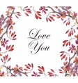 wedding or birthday card floral frame watercolor vector image