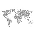worldwide map pattern of cash register icons vector image