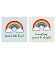 a rainbow for hope and wish vector image vector image