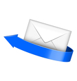 envelope with blue arrow vector image vector image