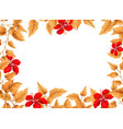 flower and leaf border vector image vector image