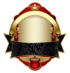 Red angel shield Royalty Free Vector Image - VectorStock