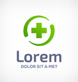 abstract design template logo icon with cross vector image vector image