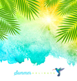 tropical summer watercolor background vector image