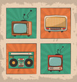 vintage tv radio retro device image vector image