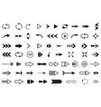 arrow icon set modern simple arrows collection vector image