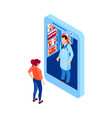 telemedicine isometric icon vector image