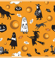halloween seamless pattern 5 vector image vector image