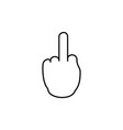man hand finger line icon sign on white vector image