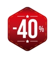 sale forty percent off banner red patch vector image