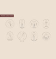 linear set of emblem and logos for wine vector image vector image