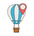 balloon air hot flying with pin location vector image