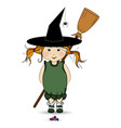cartoon hand drawn a happy halloween children vector image vector image