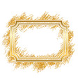 gold frame beautiful golden glitter design vector image vector image