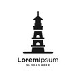 lighthouse logo template building vector image vector image