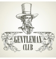 gentlemens club vintage vector image