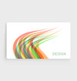 over design template curved lines vector image