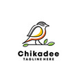 chickadee bird icon logo vector image