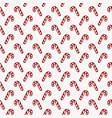 christmas pattern with candy canes seamless vector image