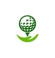 help golf logo icon design vector image vector image