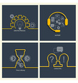 set of business concepts vector image vector image