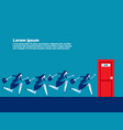 people running to job door concept business vector image