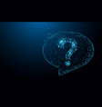 question mark icon form lines triangles vector image