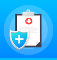 health insurance medical protection medical vector image vector image