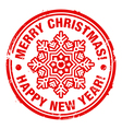 christmas stamp vector image vector image