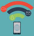 concept of mobile technology communication vector image