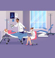 doctor examination patient visit good medical vector image vector image